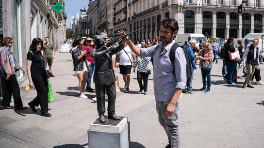 La escultura del Rey emérito Juan Carlos I forma parte de una exposición del artista que se inaugrua esta semana en Madrid La escultura del Rey emérito Juan Carlos I forma parte de una exposición del artista que se inaugrua esta semana en Madrid