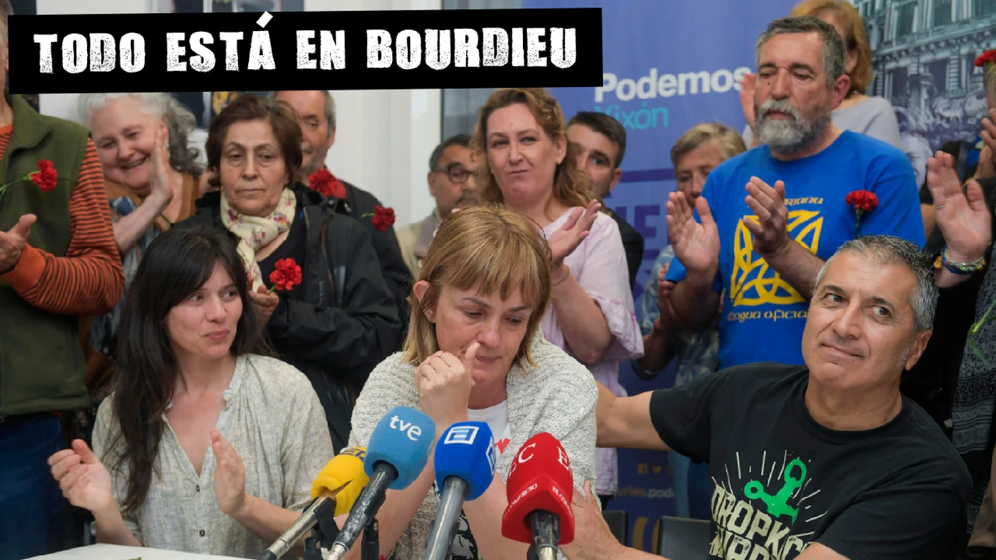 La cabeza de lista de Podemos Asturias, Covadonga Tomé (c), en Gijón. La cabeza de lista de Podemos Asturias, Covadonga Tomé (c), en Gijón.