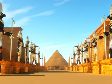 Recreación de los dioses del antiguo Egipto