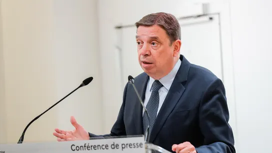 El ministro de Agricultura, Luis Planas, durante una rueda de prensa. El ministro de Agricultura, Luis Planas, durante una rueda de prensa.