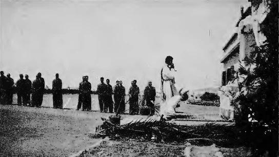Aspecto de la Colonia de Tefía durante la celebración de una misa Aspecto de la Colonia de Tefía durante la celebración de una misa