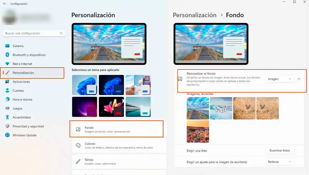 Cambiando el fondo Cambiando el fondo