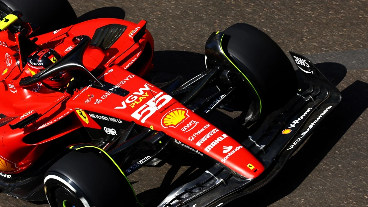 Carlos Sainz, en el Ferrari