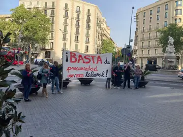 Trabajadores del Hotel Palace de Barcelona protestan por la &quot;precariedad laboral&quot;