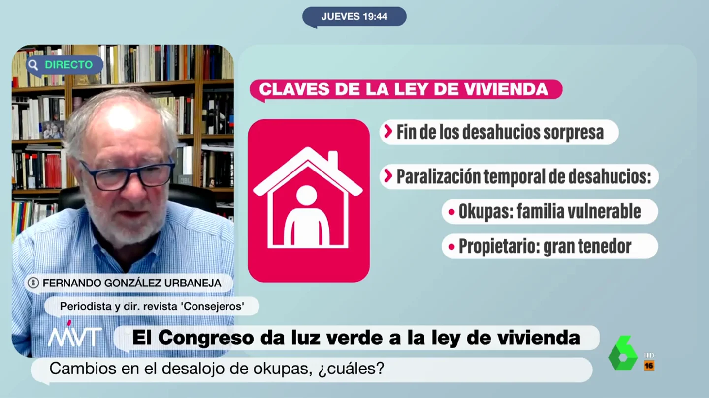 La contundente crítica de González Urbaneja a la nueva ley de vivienda: ¿"Por qué no se ha hecho todo de una"? La contundente crítica de González Urbaneja a la nueva ley de vivienda: ¿"Por qué no se ha hecho todo de una"?