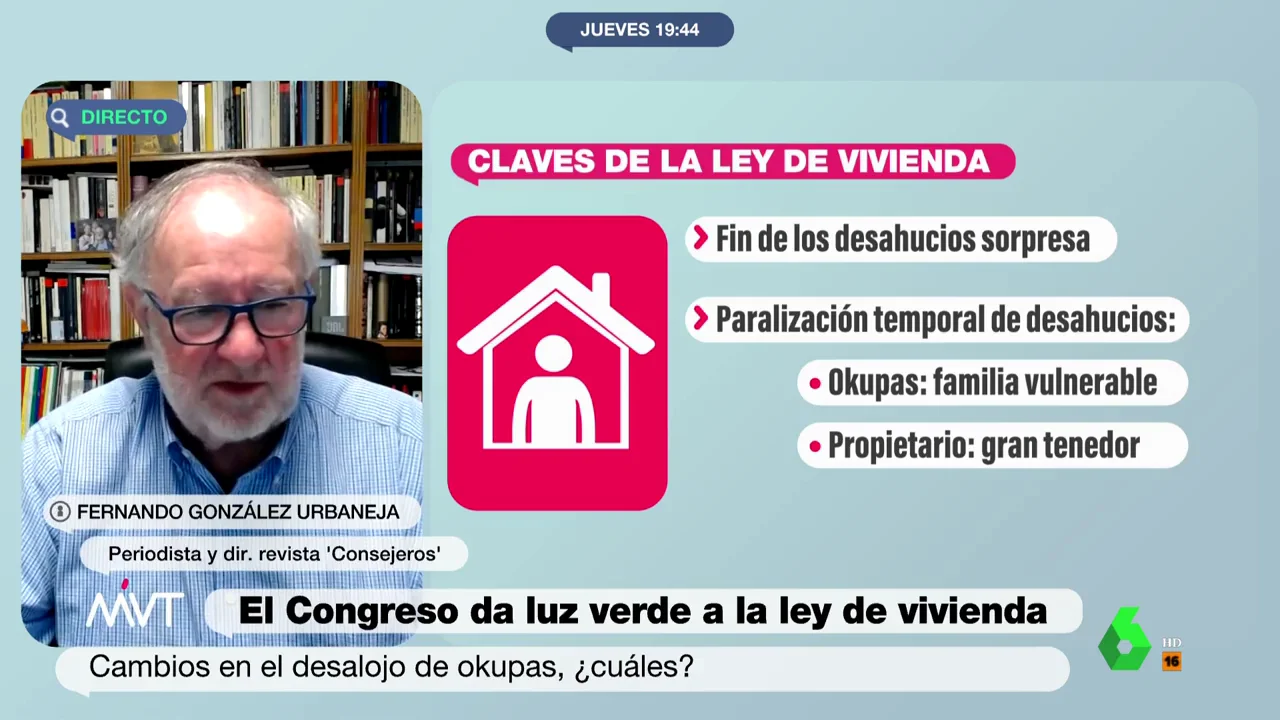 La contundente crítica de González Urbaneja a la nueva ley de vivienda: ¿"Por qué no se ha hecho todo de una"?