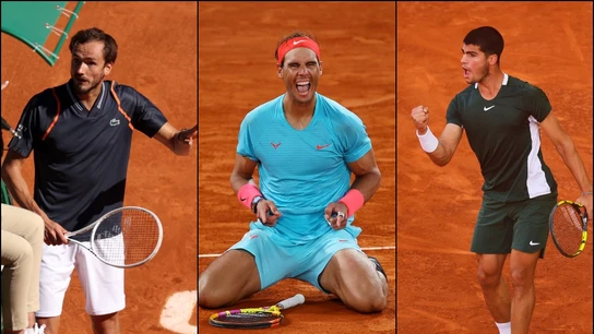 Medvedev, Rafa Nadal y Carlos Alcaraz Medvedev, Rafa Nadal y Carlos Alcaraz