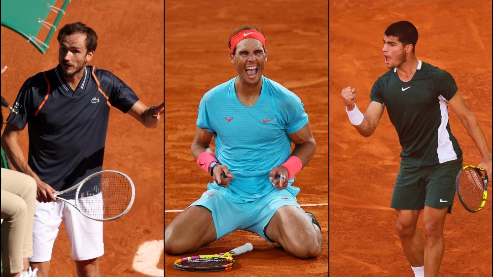 Medvedev, Rafa Nadal y Carlos Alcaraz