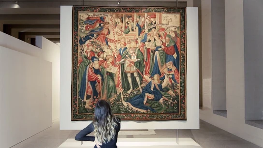 La arquitecta y youtuber Ter contempla el tapiz El triunfo del tiempo La arquitecta y youtuber Ter contempla el tapiz El triunfo del tiempo