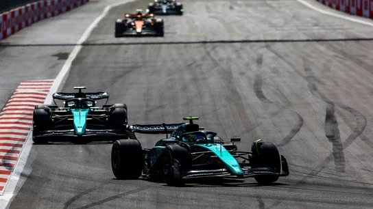 Fernando Alonso y Lance Stroll. Fernando Alonso y Lance Stroll.