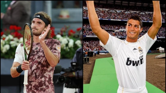 Tsitsipas y Cristiano Ronaldo Tsitsipas y Cristiano Ronaldo
