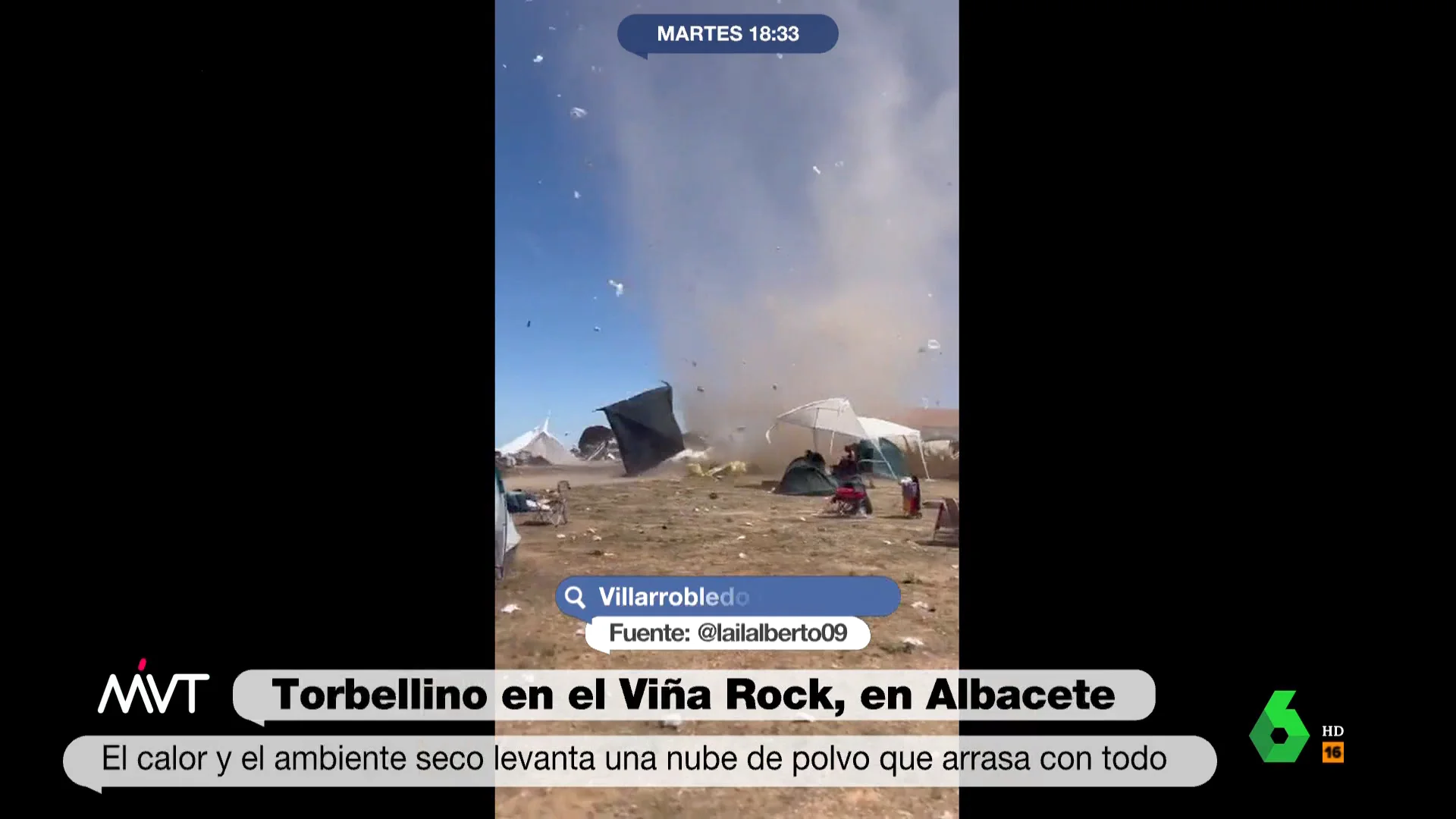 El torbellino que se formó en el festival Viña Rock 