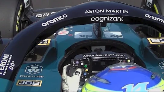 Salida de Fernando Alonso en Bakú Salida de Fernando Alonso en Bakú