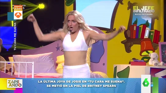 "Es un poco Leticia Sabater": los zapeadores analizan la imitación de Josie a Britney Spears en 'TCMS' "Es un poco Leticia Sabater": los zapeadores analizan la imitación de Josie a Britney Spears en 'TCMS'