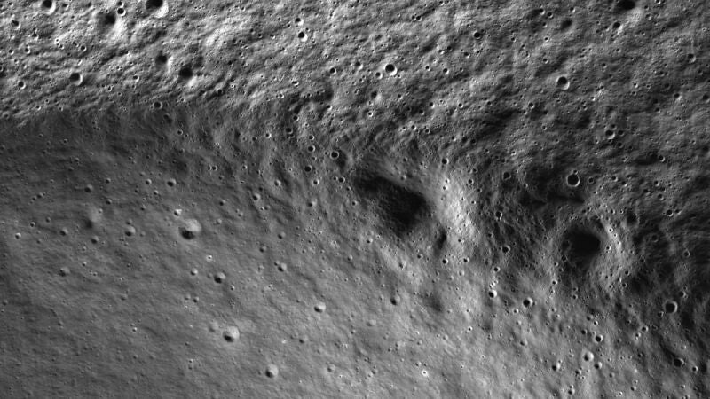 La NASA muestra fotografías detalladas del polo sur de la Luna