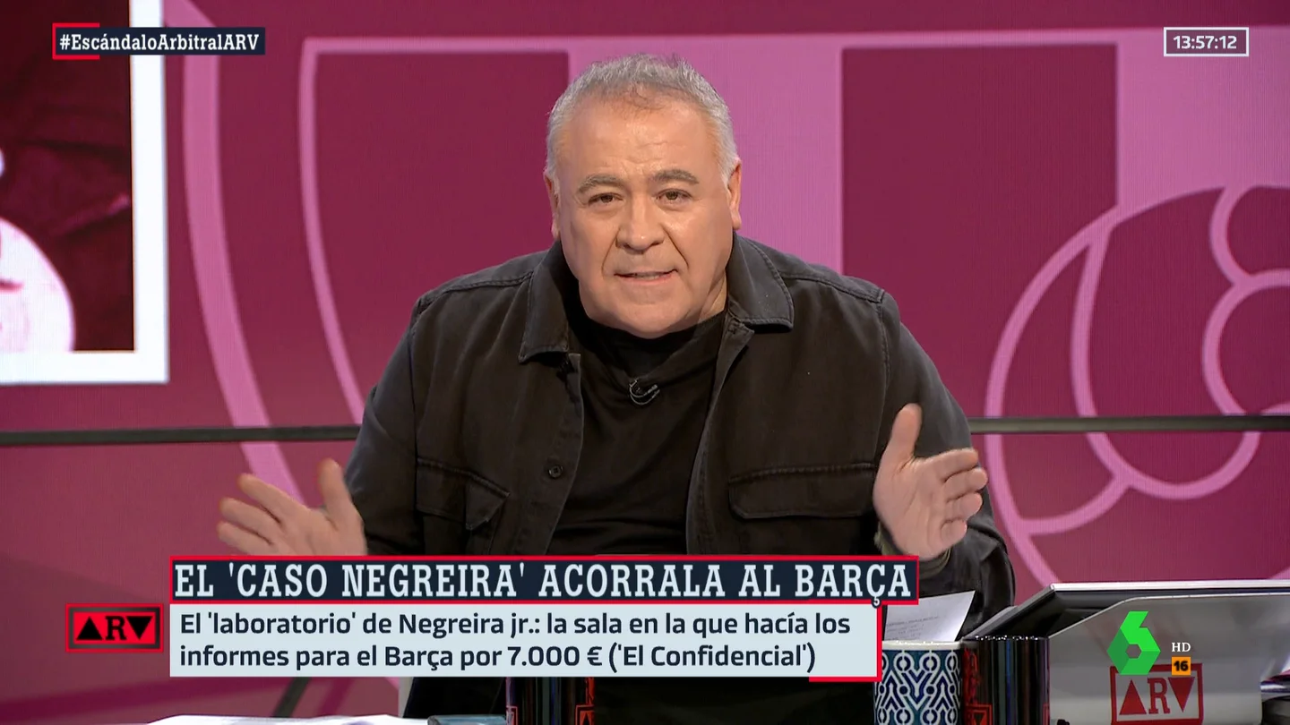 Ferreras, sobre el caso Negreira: "LaLiga española sigue manchada" Ferreras, sobre el caso Negreira: "LaLiga española sigue manchada"