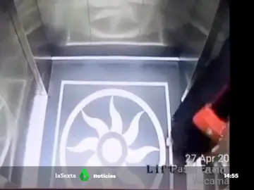 ascensor caída