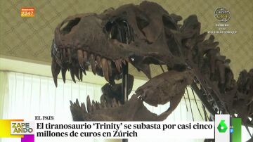 'Trinity', el primer T-Rex subastado en Europa: los esqueletos de dinosaurios son "tendencia" y a precios "astronómicos"