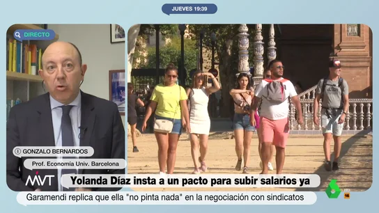 La tajante respuesta de Gonzalo Bernardos a Garamendi por sus reticencias a subir los salarios La tajante respuesta de Gonzalo Bernardos a Garamendi por sus reticencias a subir los salarios