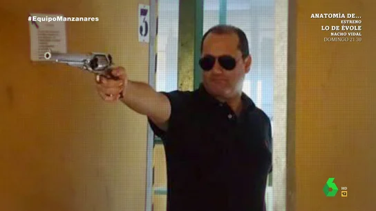 Antonio Caba, en la galería de tiro donde practicaba Antonio Caba, en la galería de tiro donde practicaba