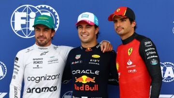 Fernando Alonso, Sergio Pérez y Carlos Sainz