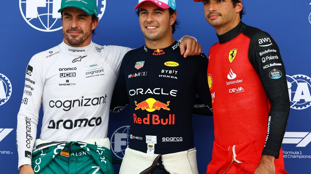 Fernando Alonso, Sergio Pérez y Carlos Sainz