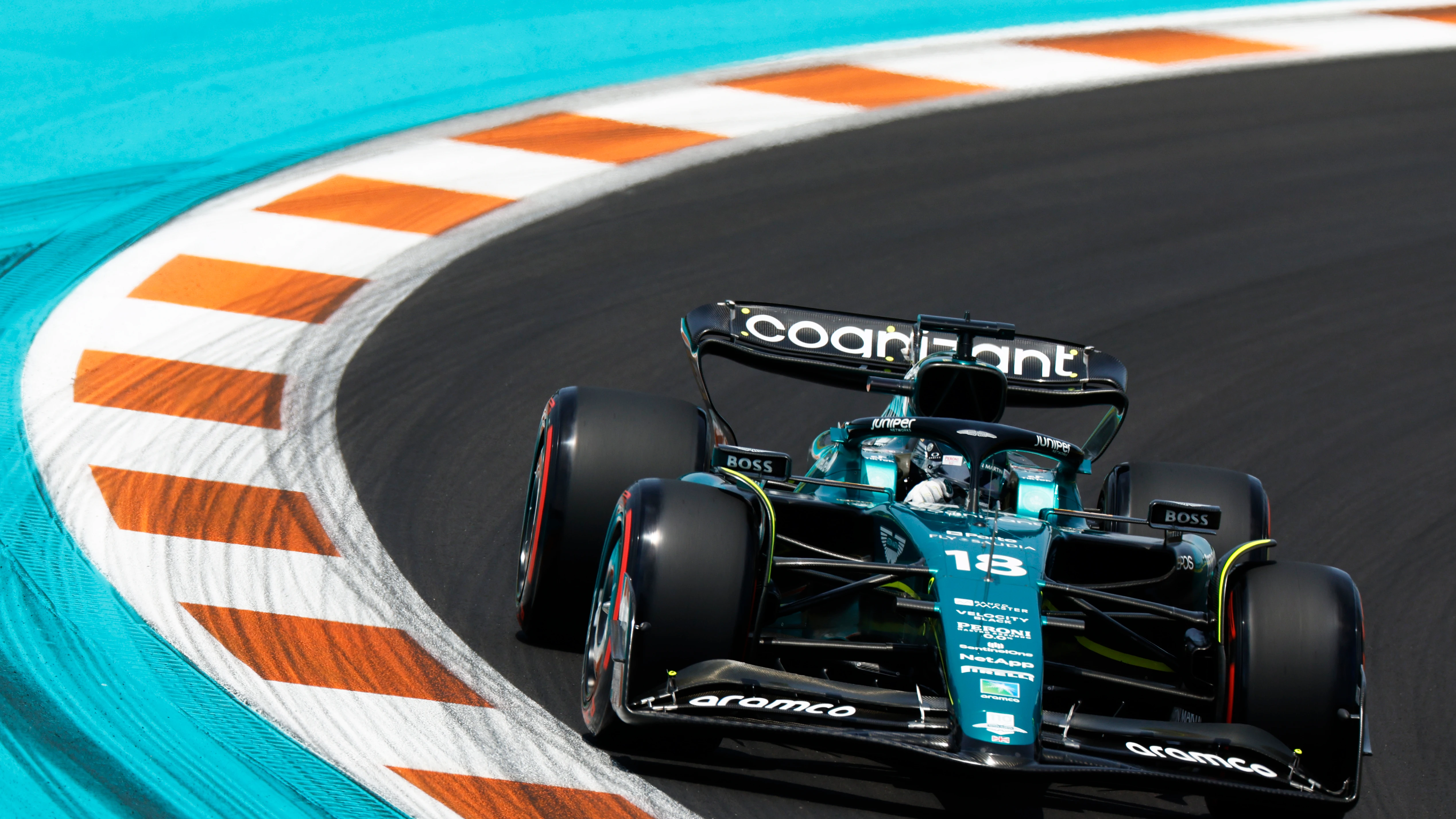 Lance Stroll, en la clasificación de Miami.