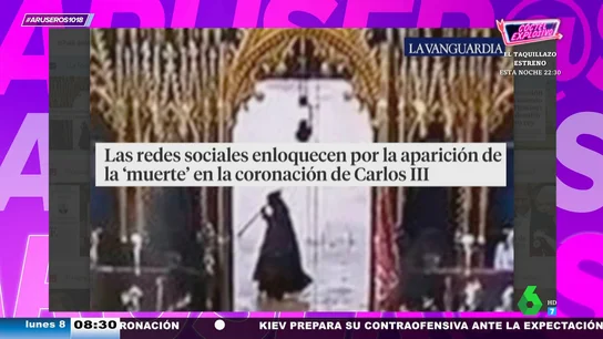 El vídeo viral en el que 'la muerte' aparece en la coronación de Carlos III y Camila que arrasa en redes El vídeo viral en el que 'la muerte' aparece en la coronación de Carlos III y Camila que arrasa en redes