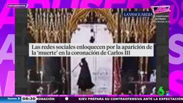 El vídeo viral en el que 'la muerte' aparece en la coronación de Carlos III y Camila que arrasa en redes