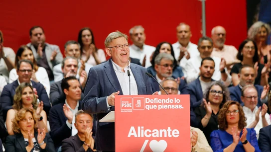 El presidente valenciano, Ximo Puig, durante un mitin  El presidente valenciano, Ximo Puig, durante un mitin