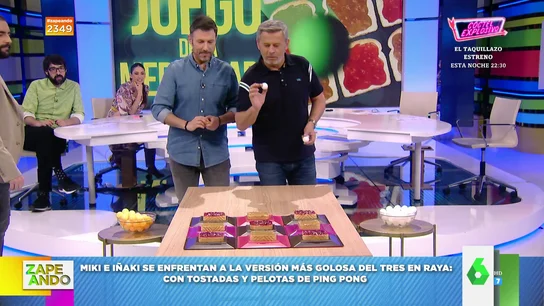 Miki Nadal e Iñaki Urrutia se enfrentan a la versión 'más dulce' del tres en raya Miki Nadal e Iñaki Urrutia se enfrentan a la versión 'más dulce' del tres en raya