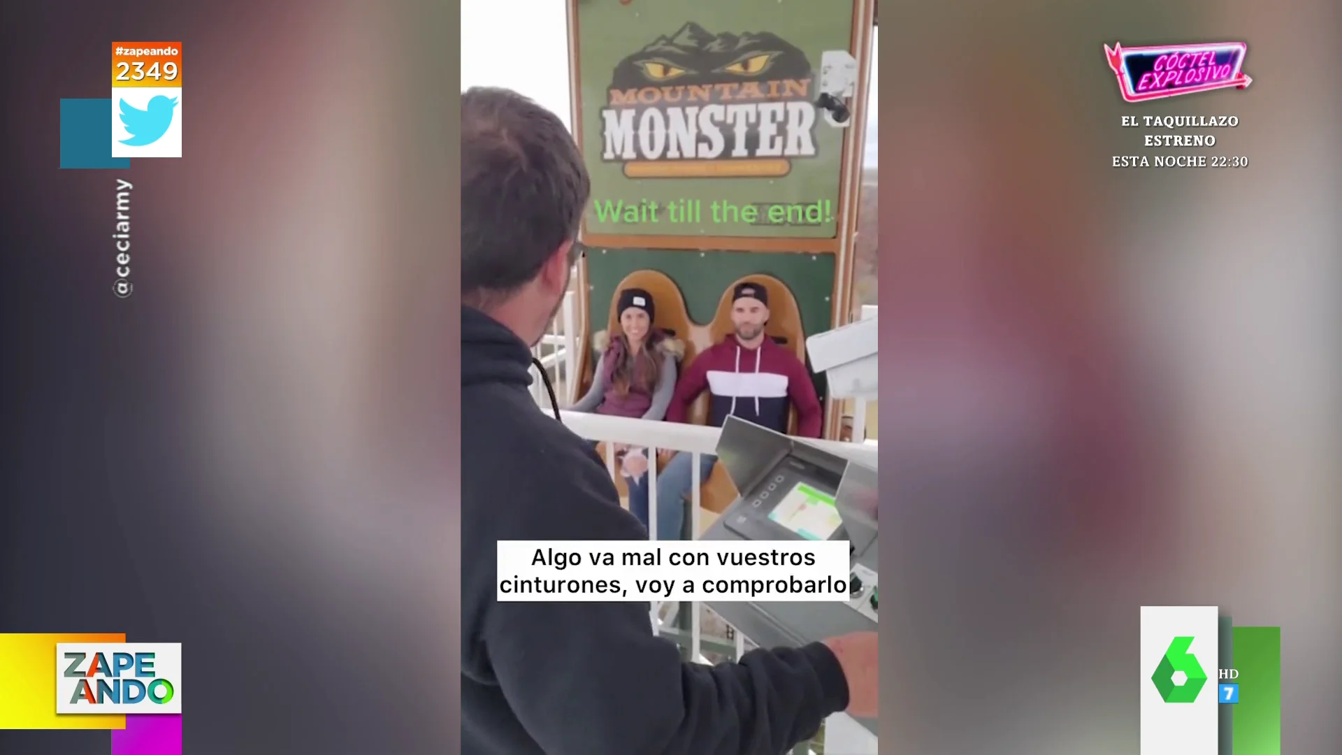 La broma viral de un encargado a quienes se montan en su atracción de feria para que tengan más miedo