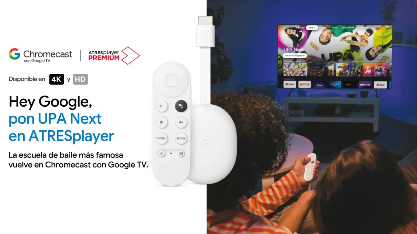 Consigue un mes de suscripción gratis a Atresplayer gracias a Google Chromecast y UPA Next Consigue un mes de suscripción gratis a Atresplayer gracias a Google Chromecast y UPA Next
