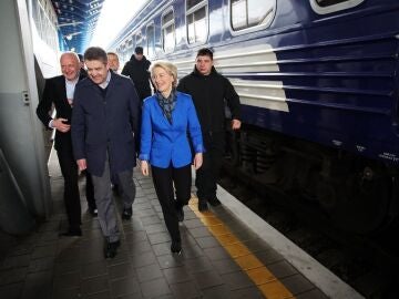 Von der Leyen arrives in Kyiv to celebrate Europe Day with Zelensky