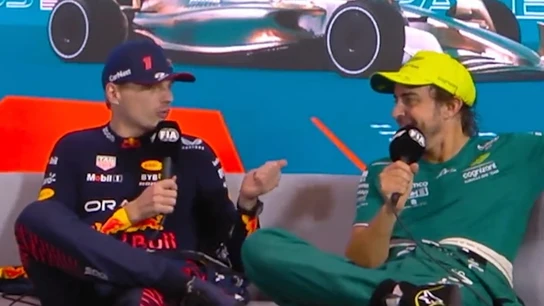 Max Verstappen y Fernando Alonso Max Verstappen y Fernando Alonso