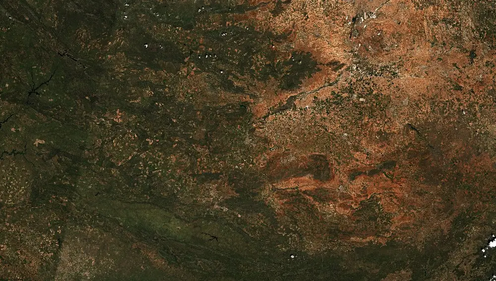 Vista satelital de Castilla-La Mancha/10-05-2022