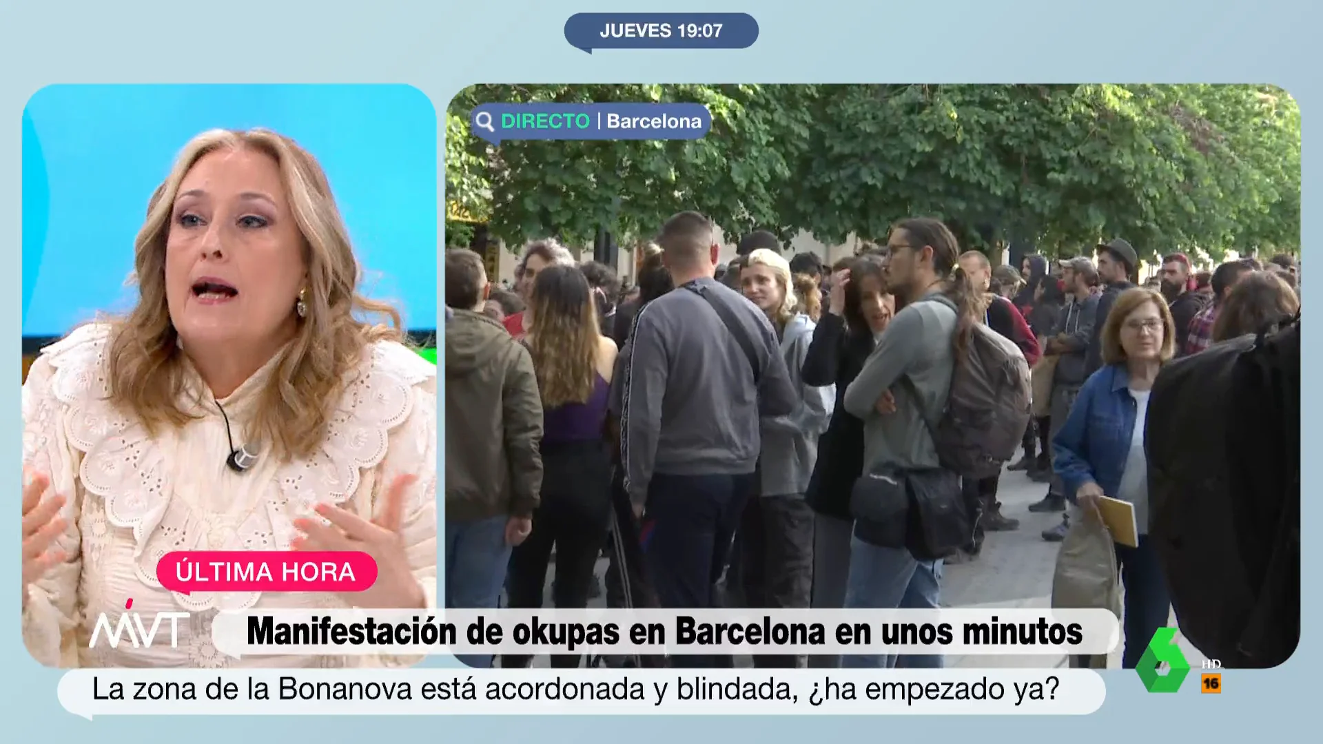 Elisa Beni apunta al "trasfondo político" de los okupas de Bonanova a las puertas del 28M: "No había tensión hasta que llegó Desokupa"