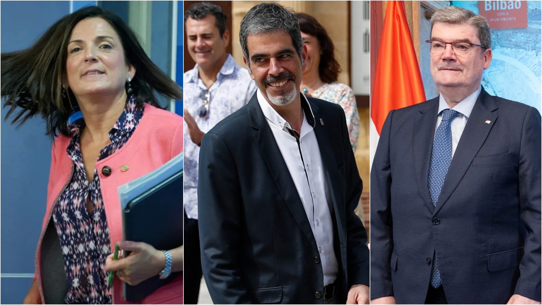 Beatriz Artolazabal, Eneko Goia y Juan Mari Aburto, candidatos a las Alcaldías de las capitales vascas