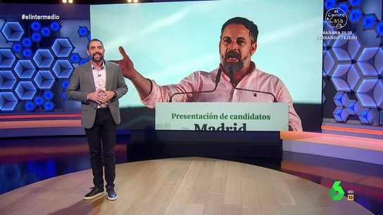Dani Mateo, sobre la "obsesión" de Abascal por "poner en valor" español: "Que lo hagan los demás pero él se libra" Dani Mateo, sobre la "obsesión" de Abascal por "poner en valor" español: "Que lo hagan los demás pero él se libra"