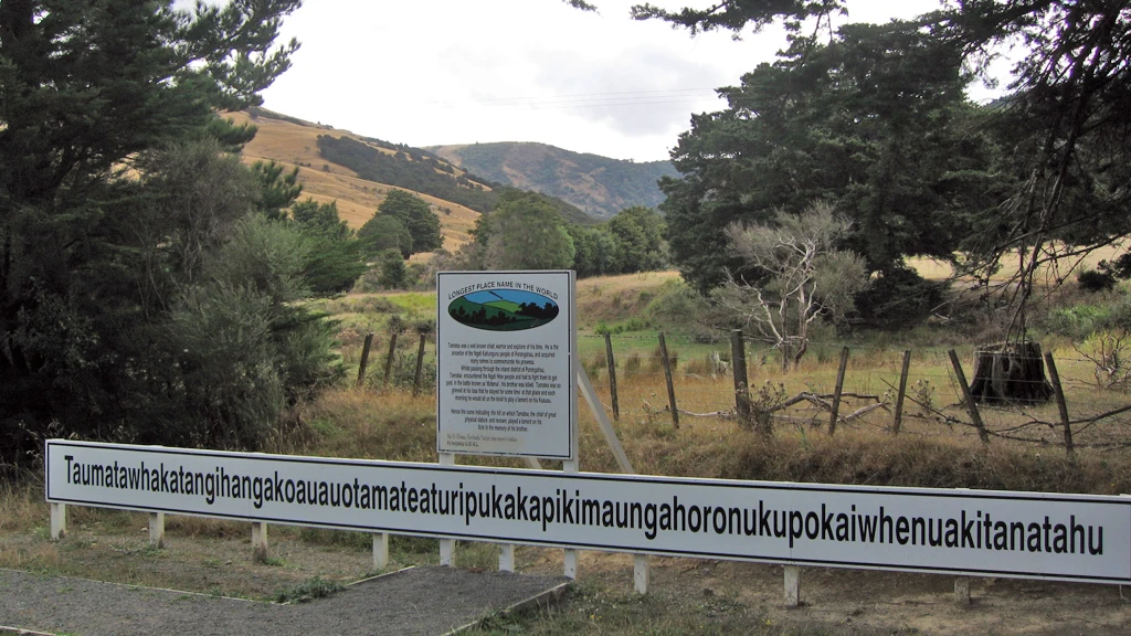 Top&oacute;nimo de una colina en Nueva Zelanda