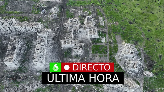 Vista aérea de la ciudad de Maryinka, destrozada por los bombardeos, en Ucrania Vista aérea de la ciudad de Maryinka, destrozada por los bombardeos, en Ucrania