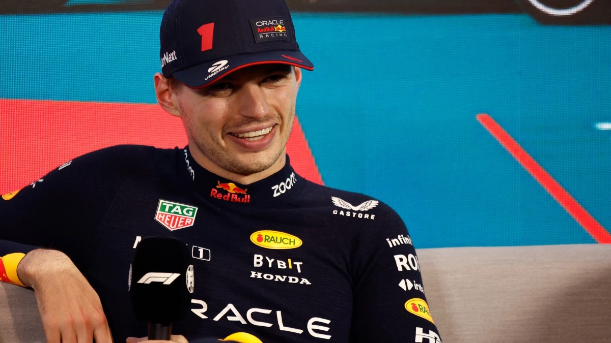 Max Verstappen, sonriente