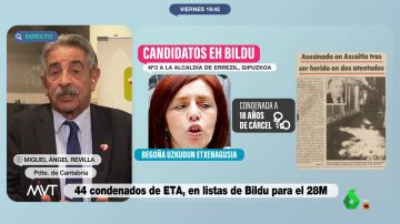 Revilla ve "un insulto a las víctimas y sus familiares" la inclusión de 44 condenados de ETA en las listas de Bildu