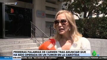 Carmen Lomana habla tras ser operada de un tumor en la carótida: "Me estoy recuperando fenomenal"
