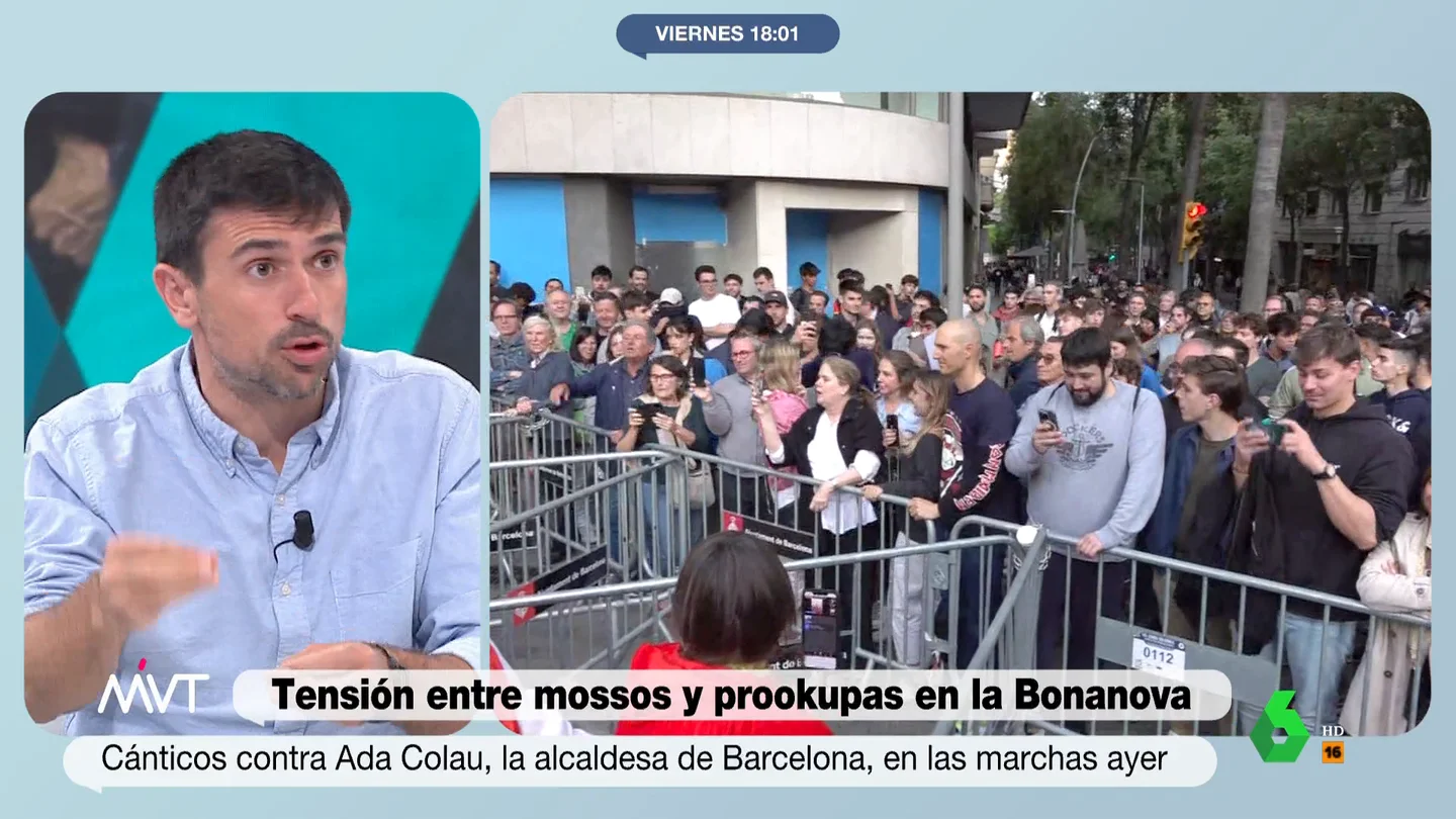 Espinar, sobre las marchas de Bonanova: "Cada imagen de los descerebrados de extrema derecha gritando 'puta Colau' son votos para ella" Espinar, sobre las marchas de Bonanova: "Cada imagen de los descerebrados de extrema derecha gritando 'puta Colau' son votos para ella"