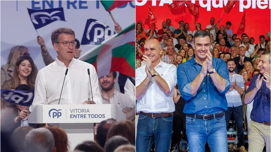 Feijóo y Sánchez en la campaña del 28M Feijóo y Sánchez en la campaña del 28M