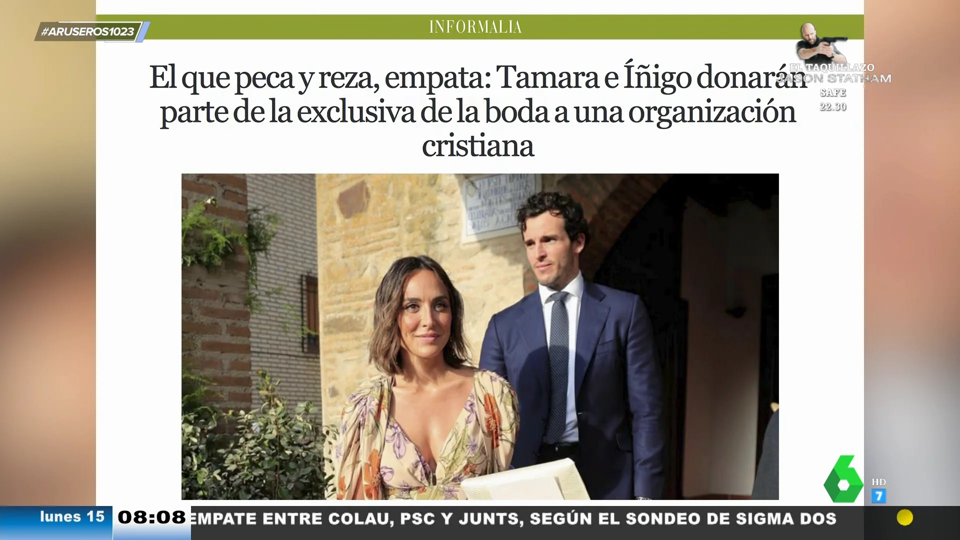 Tamara Falcó e Íñigo Onieva donarán parte de la exclusiva de su boda a una organización cristiana