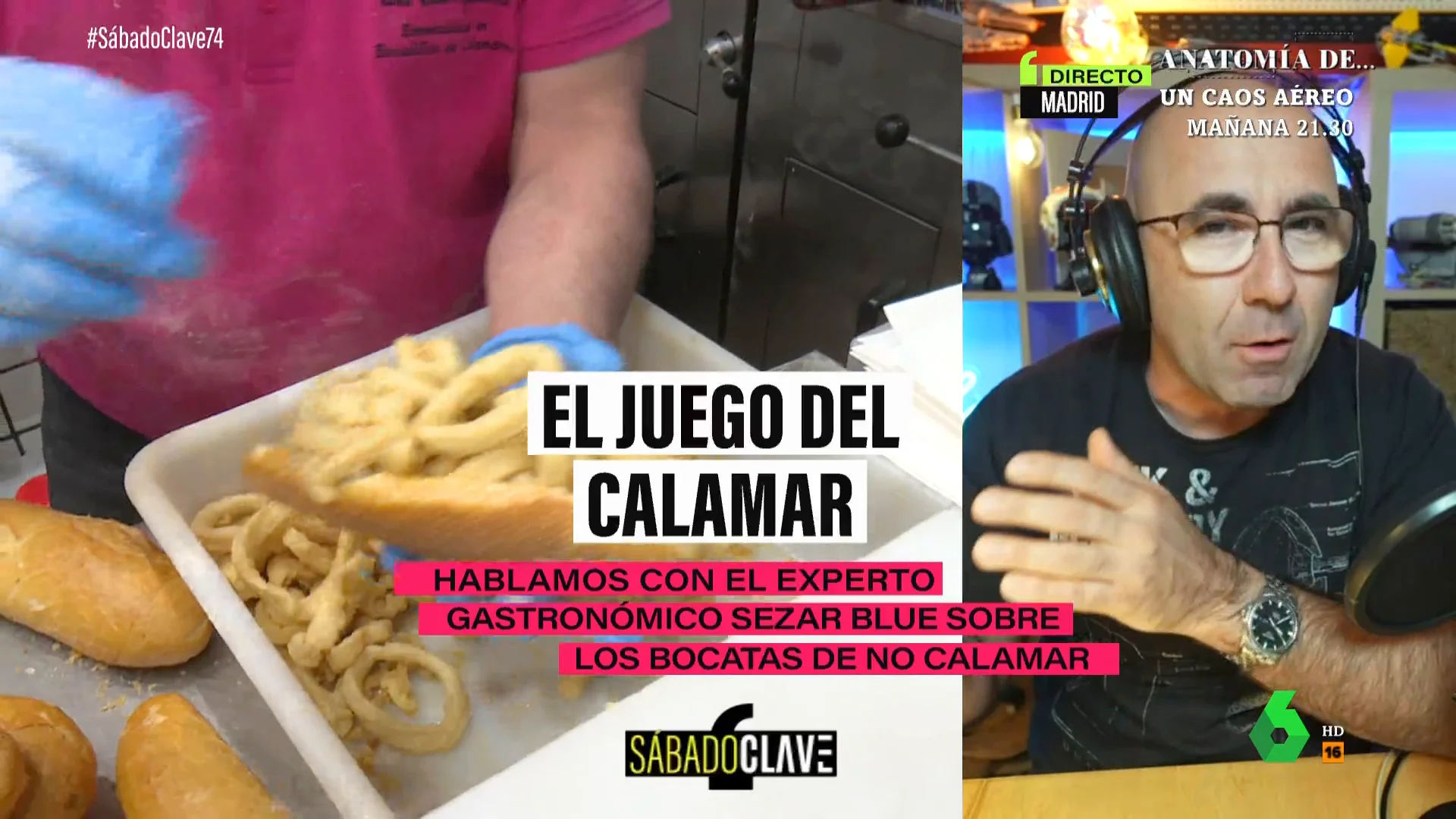 Sezar Blue desvela en Sábado Clave que en la mayoría de establecimientos que ofrecen bocatas de calamares son, en realidad, de pota. En este vídeo explica cómo diferenciarlos y que "el sabor de una buena pota es más potente que el de un calamar".