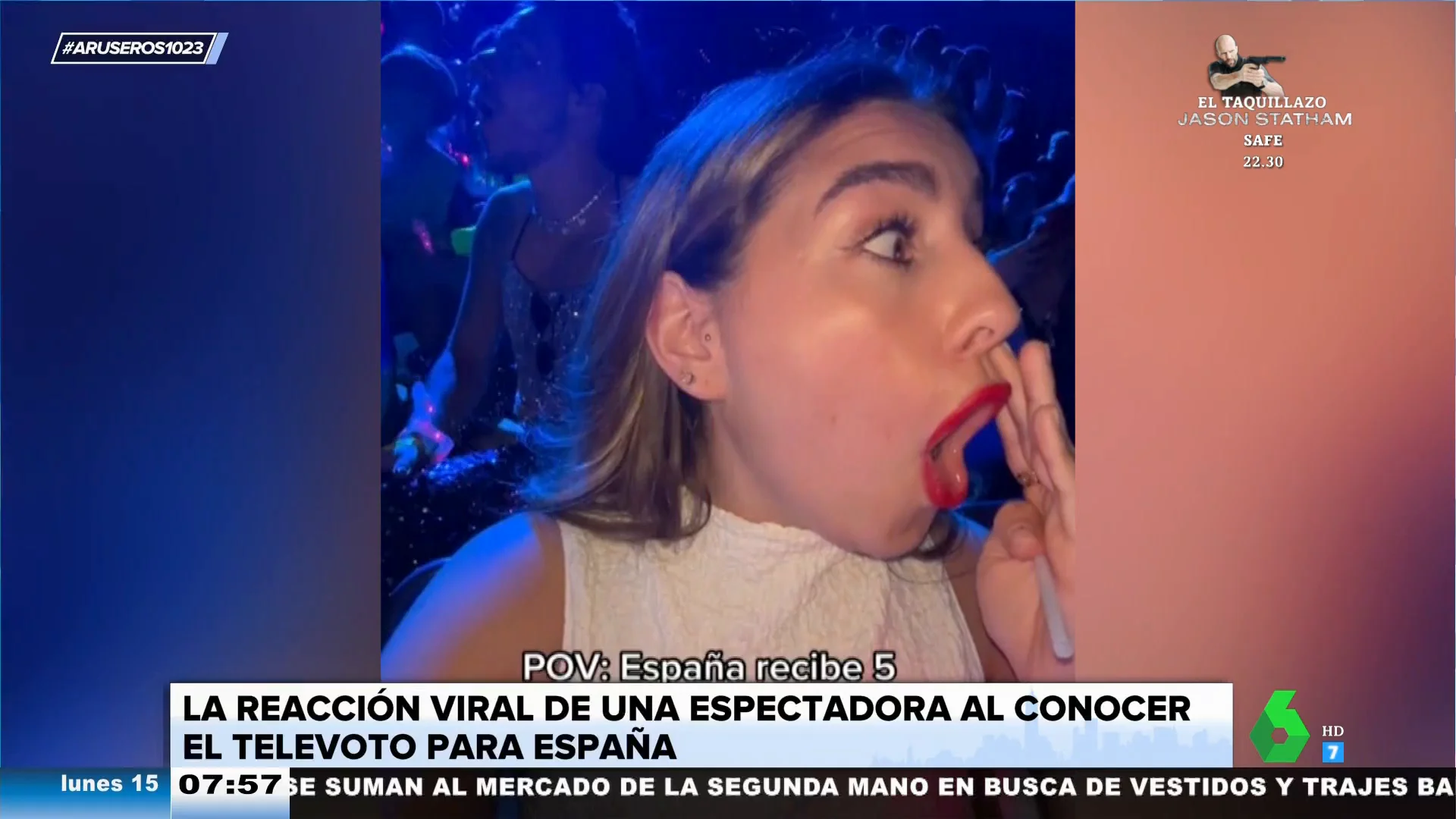 La reacción viral de una española al conocer el televoto para España en pleno festival de Eurovisión