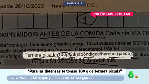 Las polémicas recetas de un médico de Navarra que indignan a sus pacientes: albóndigas y hamburguesas cada dos días